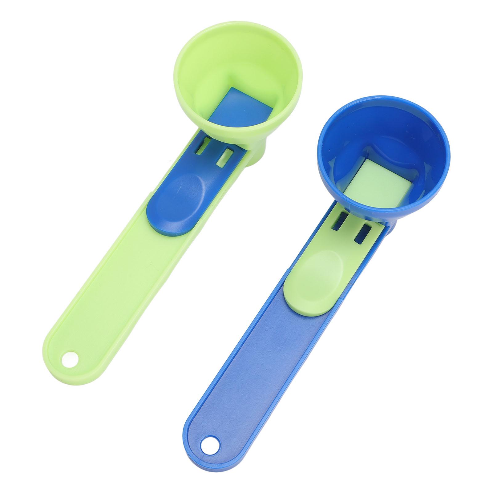 2 Stück Proteinpulver Schiebelöffel Kaffee Auslaufsicherer Löffel Trichter Messlöffel Babynahrung Messlöffel