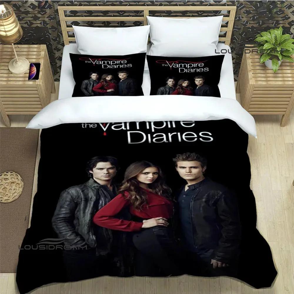 The Vampire Diaries Damon Salvatore Bettwäsche-Sets exquisites Bettwaren-Set Bettbezug Bettdecke Bettwäsche Geburtstagsgeschenk AU Single(140*210cm)3pcs