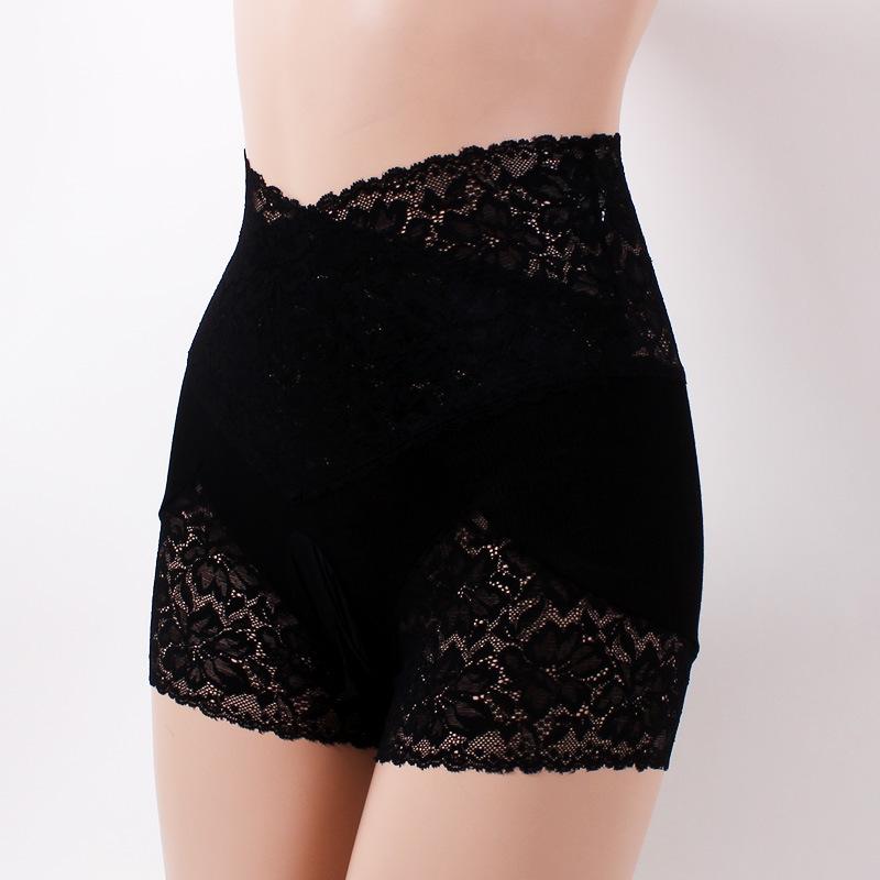 Damen Slips für Männer Vollspitze Sissy Dessous Hoher Bund Boxer Sexy Enganliegend Bodyformer Slips Gay U-förmige Beule Unterhose XL Penis Closed white