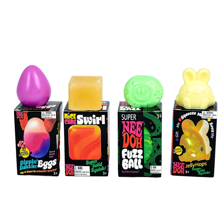 Neuer Stil Schylling Schneeball Crunch NeeDoh Squishy Fidget Spielzeug Weißes Crunch Schneeball Crunch Stressabbau Spielzeug