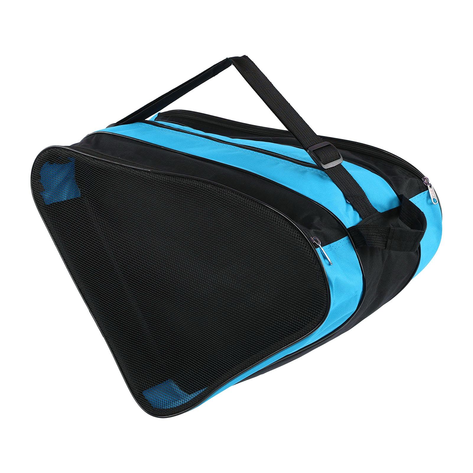 Skates Tasche Verdickt 3 Schichten Dreieck Wasserdichte Rollschuhe Tasche mit Verstellbarem Riemen für blau