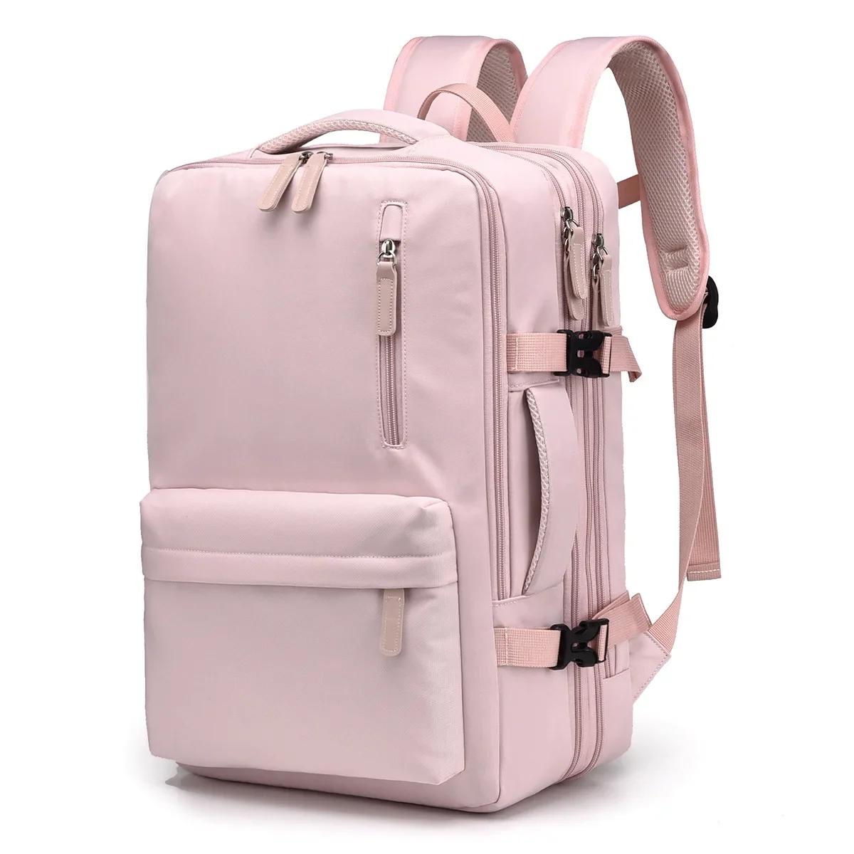 Rucksack Handgepäck Rucksack Laptop Rucksack für Flugzeug Reise Schulrucksack Herren Damen Tasche One Size rosa