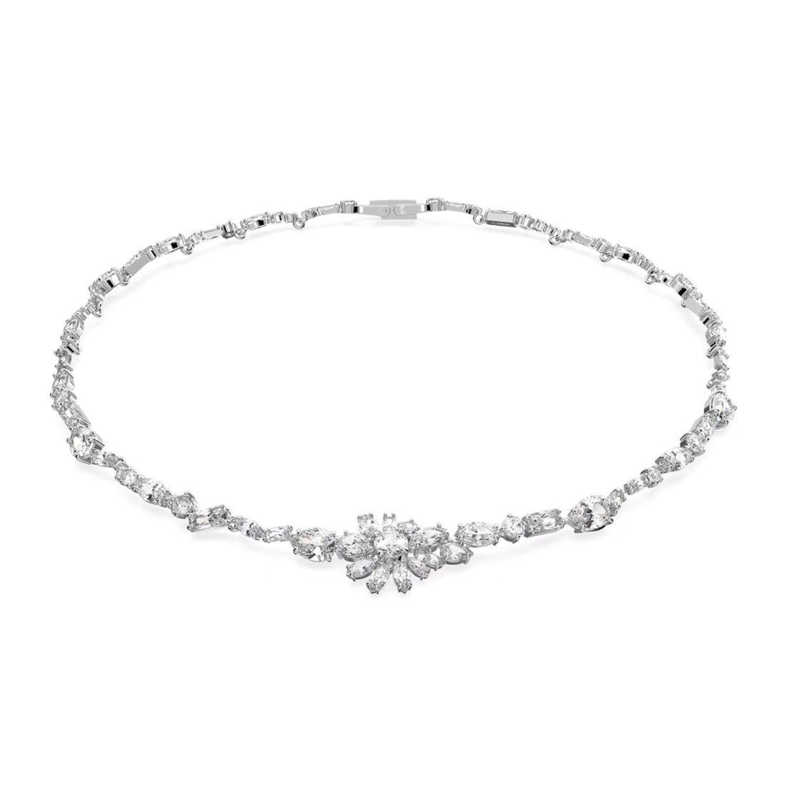 Swarovski Exquisite Blume Mixed Cut Halskette Damen Halskette Weiß 5644666 Box (Random Color) white