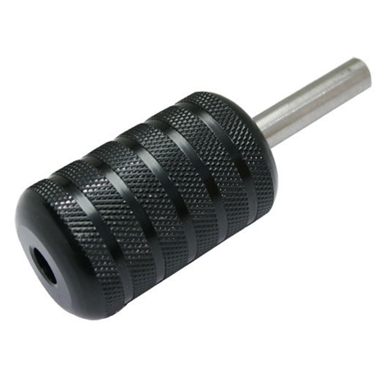 Tattoo-Ausrüstung Schwarzer Aluminiumlegierung-Tattoo-Griff Anti-Rutsch-Rändelgriff für Tattoo-Maschine 30mm