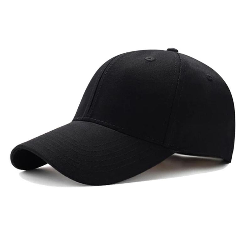Unisex-Hut, einfarbig, gebogen, Sonnenblende, Hut für den Außenbereich, staubdicht, Baseballkappe, einfarbig, modisch, verstellbar, Freizeitkappen für Männer und Frauen schwarz