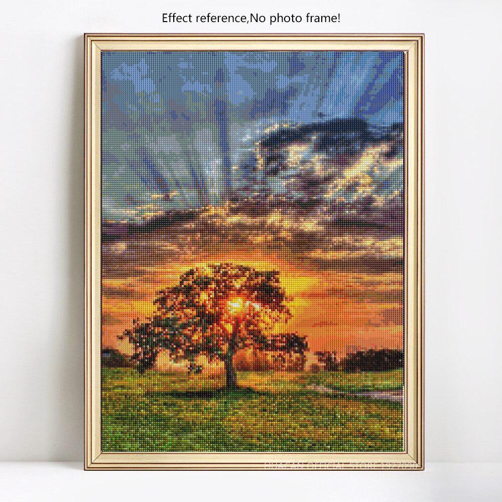 Vollständige runde Diamant-Gemälde, Landschaft, 5D-Diamant-Stickerei, Diamant-Mosaik-Bild 20X30