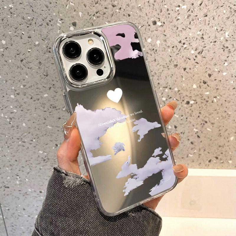 Mondlicht Wolken Sterne Spiegel Handyhülle Für iPhone 11 Hülle iPhone 13 14 15 12 16 Pro Max X XS Ästhetische Rückseite Weiche Funda For iPhone 14