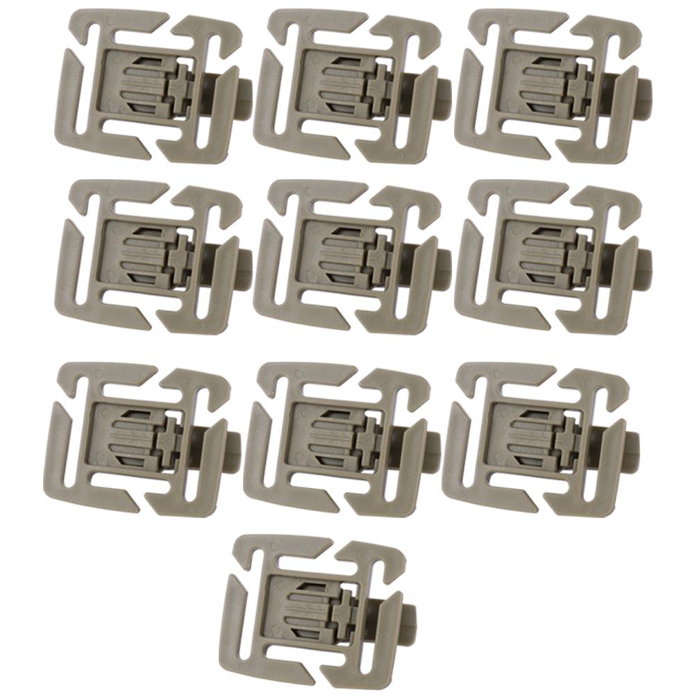 10 Stück Verstellbarer Trinkschlauchclip Drehbar Outdoor Rucksack Schnalle Rucksack ZubehörBraun