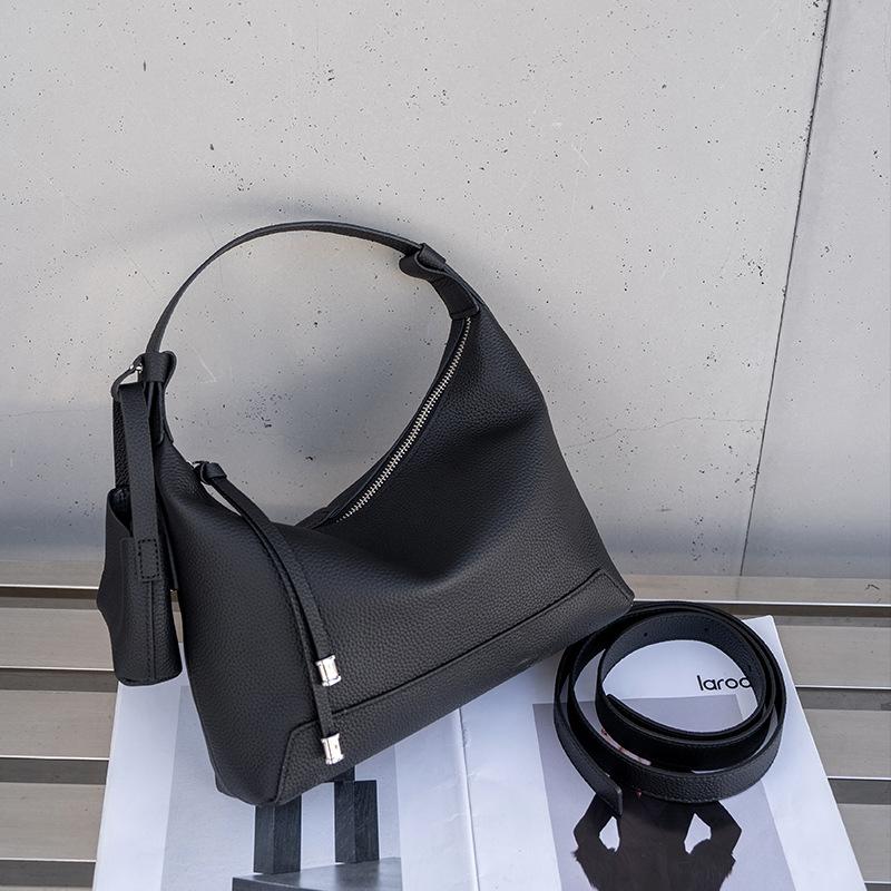 Neue Damen Crossbody Tasche Koreanische Kissen Tasche Leichter Luxus Nische Leder Ein Schulter Unterarm Tasche gray