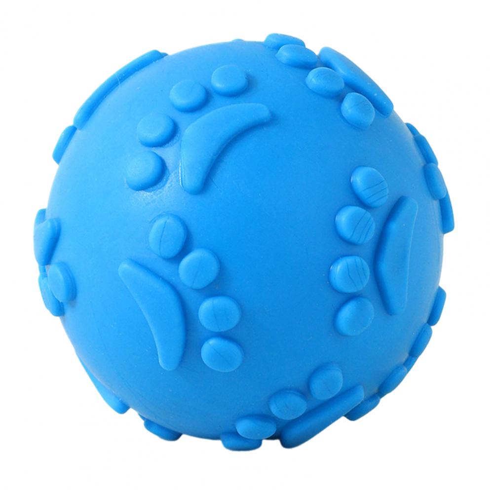 Zerrspielzeug für kleine Hunde TPR-Material Hundespielzeug Langlebiger Hund quietschende Ballspielzeug für Kauer Zähne Kauen für kleine Hunde Haustier Kauspielzeug Ball blau