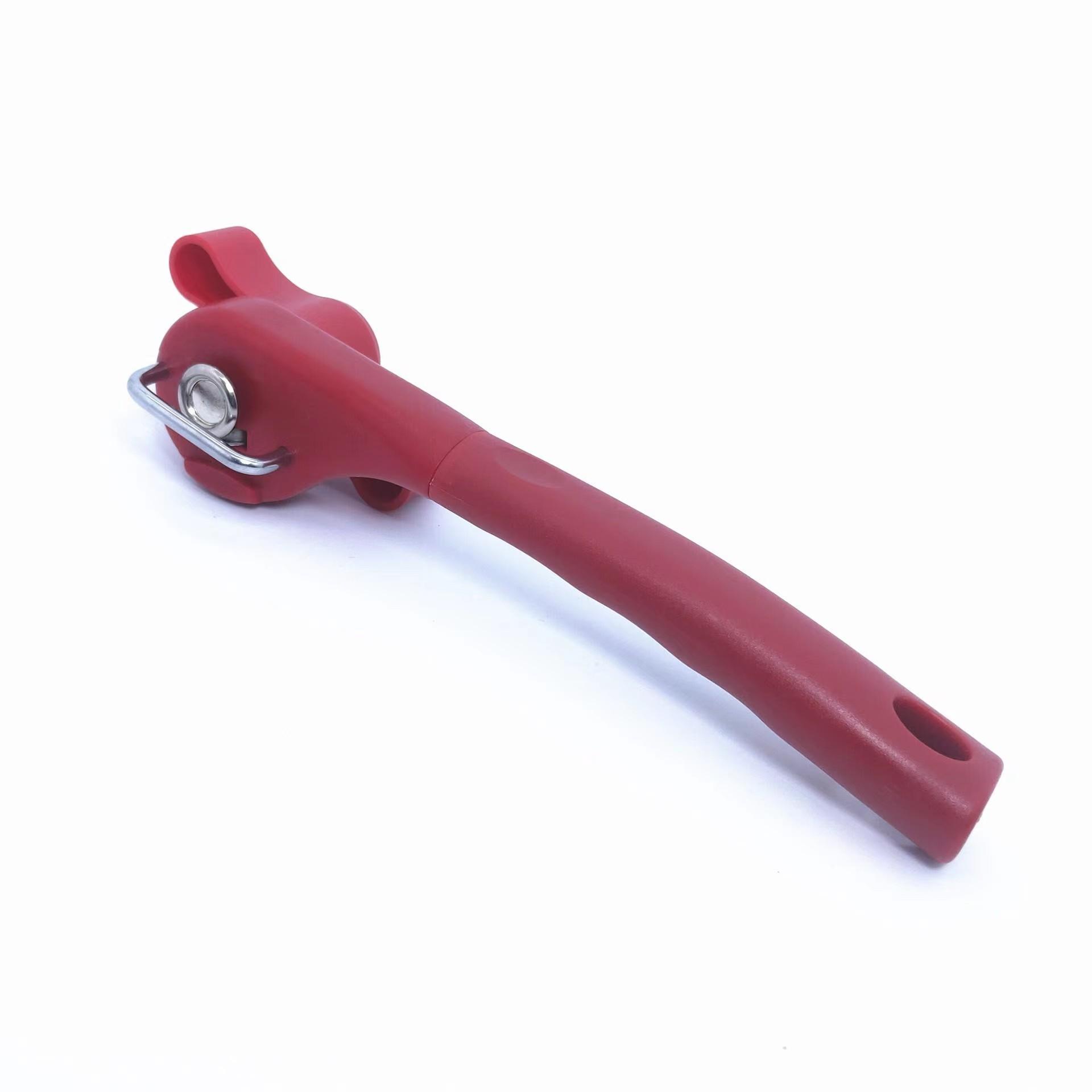 1 Stück Schneller und einfacher Dosenöffner Küchenzubehör Professioneller manueller Glasöffner aus Edelstahl Sicherheits-Seitenschnitt-Flaschenöffner Haushaltswerkzeuge 1PCS rot