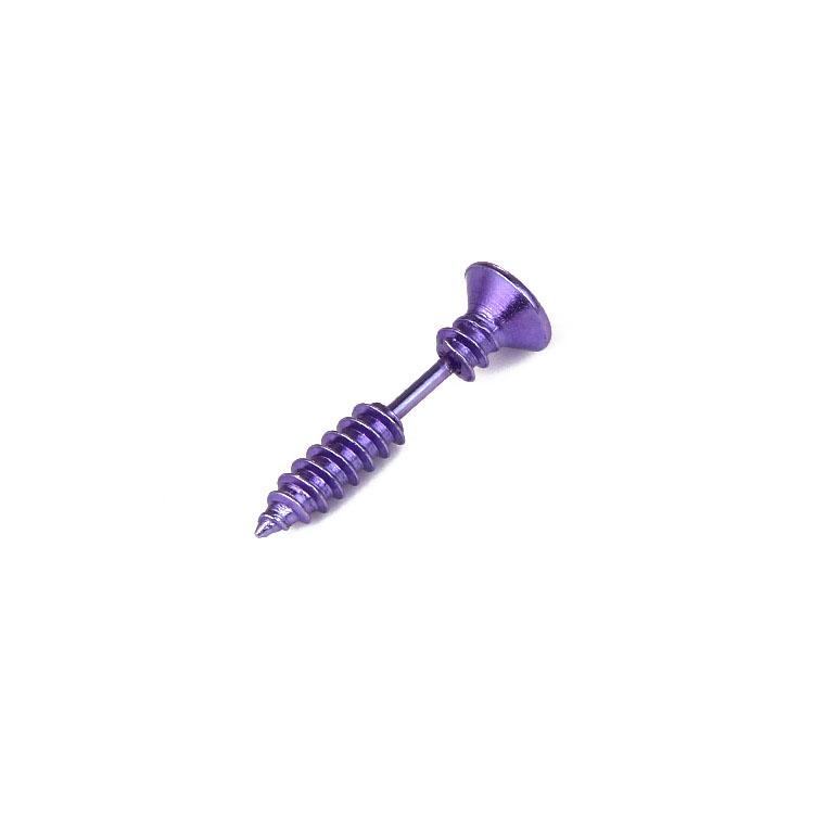 Ohrstecker Mode Edelstahl Punk Mädchen Ohrschmuck Rock Gothic Unisex Ohrstecker violett