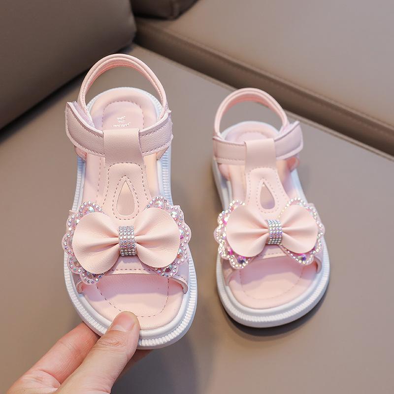 Mädchen Sandalen Sommer Kinder Prinzessin Sandalen Student Sandalen Mädchen Sandalen Kinderschuhe 25 rosa