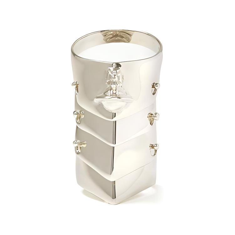 Vivienne Westwood Amour Ring Vierlagige Metallrüstung Saturn-Logo Verstellbarer Ring 925er Silber Unisex-Ring 6403000301P019P019 Box,XL