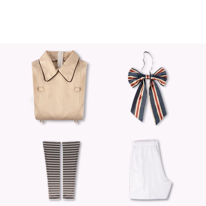 MEGAN Cosplay-Kleid für Kinder, Mädchen und Frauen, KI-Puppen-Roboter, Megan-Kleider-Uniform, MEGAN Cosplay-Kostüm für Mädchen und Erwachsene, Halloween-Kostüm XL hellbraun