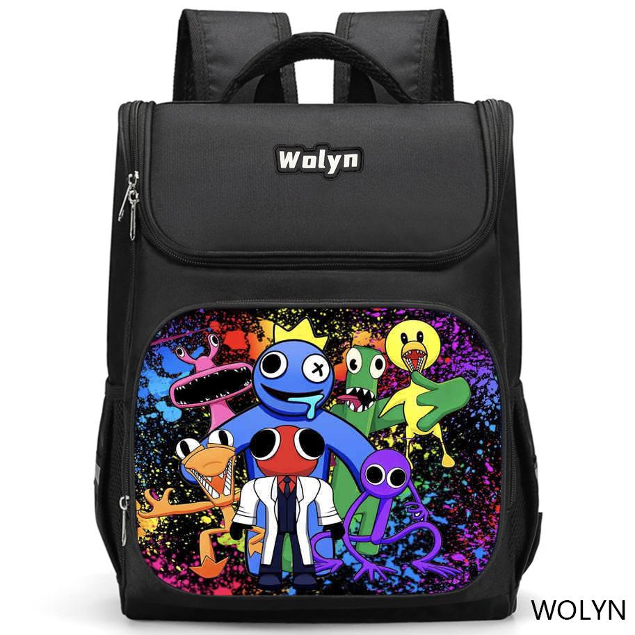 Rainbow Friends Schultasche, Hochwertig, Lässig, Verschleißfest, Großes Fassungsvermögen, Rückenschutz und Anti-Buckel, Eine Must-Have Leichte Schultasche Large size (grades 3-5)