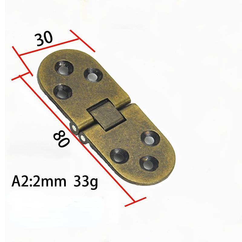 2 Stück Möbelbeschläge Klappscharniere Selbsttragende Klapptisch-Schranktürscharniere Unterputzscharniere für Küchenmöbel Thickness 2mm 2pc bronze