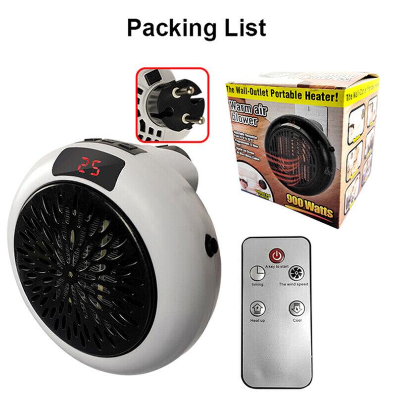 Winter Elektrische Heizung 900 W Schnelle Heizung Haushalt Wand Praktische Heizung Herd Kühler Mini Hände Wärmer Maschine Kann Fernbedienung EU Plug weiß