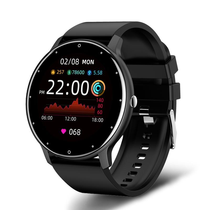 2026 Smartwatch Herren Damen Voll-Touchscreen Sport Fitness Uhr Mann IP67 Wasserdicht Bluetooth Für Android IOS Smartwatch Herren Silica gel schwarz