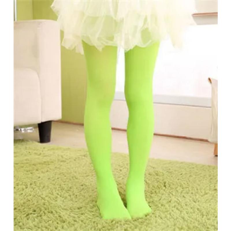Mädchen Ballett Tanz Strumpfhose Kinder Eine dünne Sektion Mode Samt Strumpfhose Baby Einfarbig Schwarz Weiß Strümpfe XL fluoreszierende grün