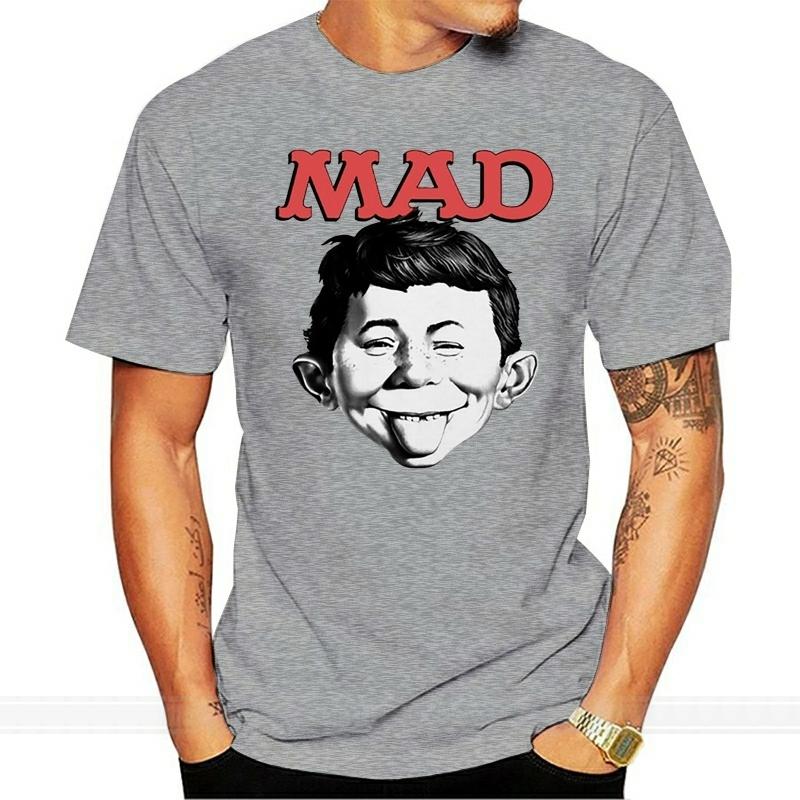 Neues Mad Alfred E Neumann Herren Weißes Hemd Größen S M L XL 2XL T-Shirt Markenkleidung Oberteile L brown