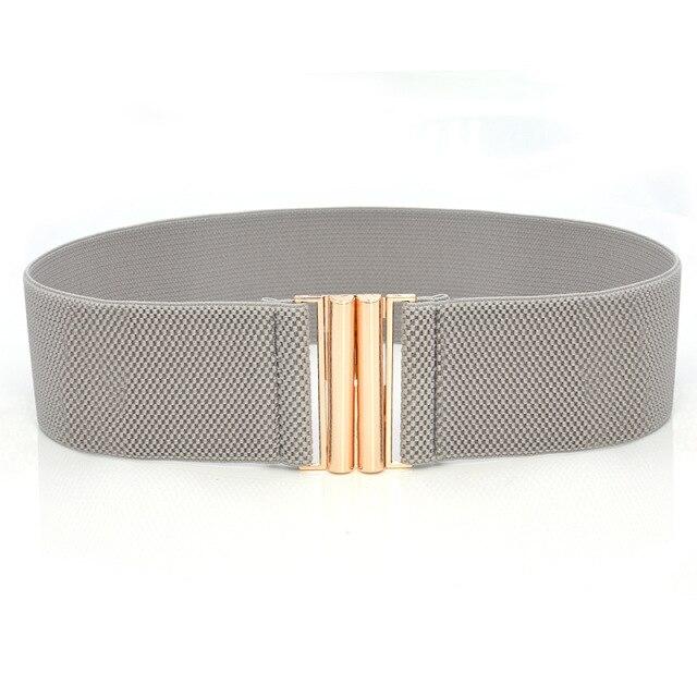 2021 frauen Breiten Elastischen Taille Gürtel Kleid Gürtel Zubehör Stretch Elastischen Breiten Korsett Taille Metall Schnalle Korsett Gürtel Korsett Gürtel hellgrau