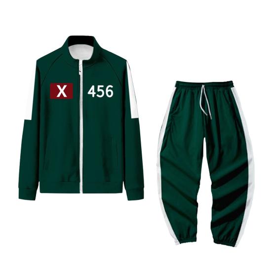 Yousheng Herren Cosplay Anzug Set Langarm Sport Sweatshirt Kordelzug Elastische Taille Hosen Set Cosplay Karneval Kostüm Party Requisiten XL