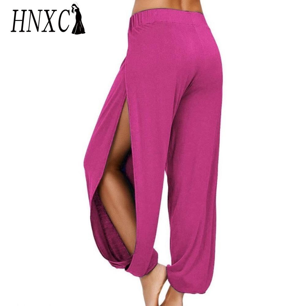 HNXC Damenmode Lässige Einfarbige Print Hosen & Caprihosen XXXL rose rot