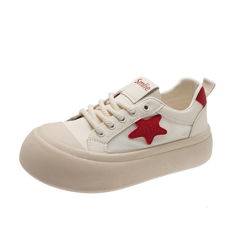 Frühling Neue Schuhe Ins Tide Kleine Weiße Schuhe Weiße Schuhe Damen Sport- und Freizeit-Board-Schuhe 40 rot