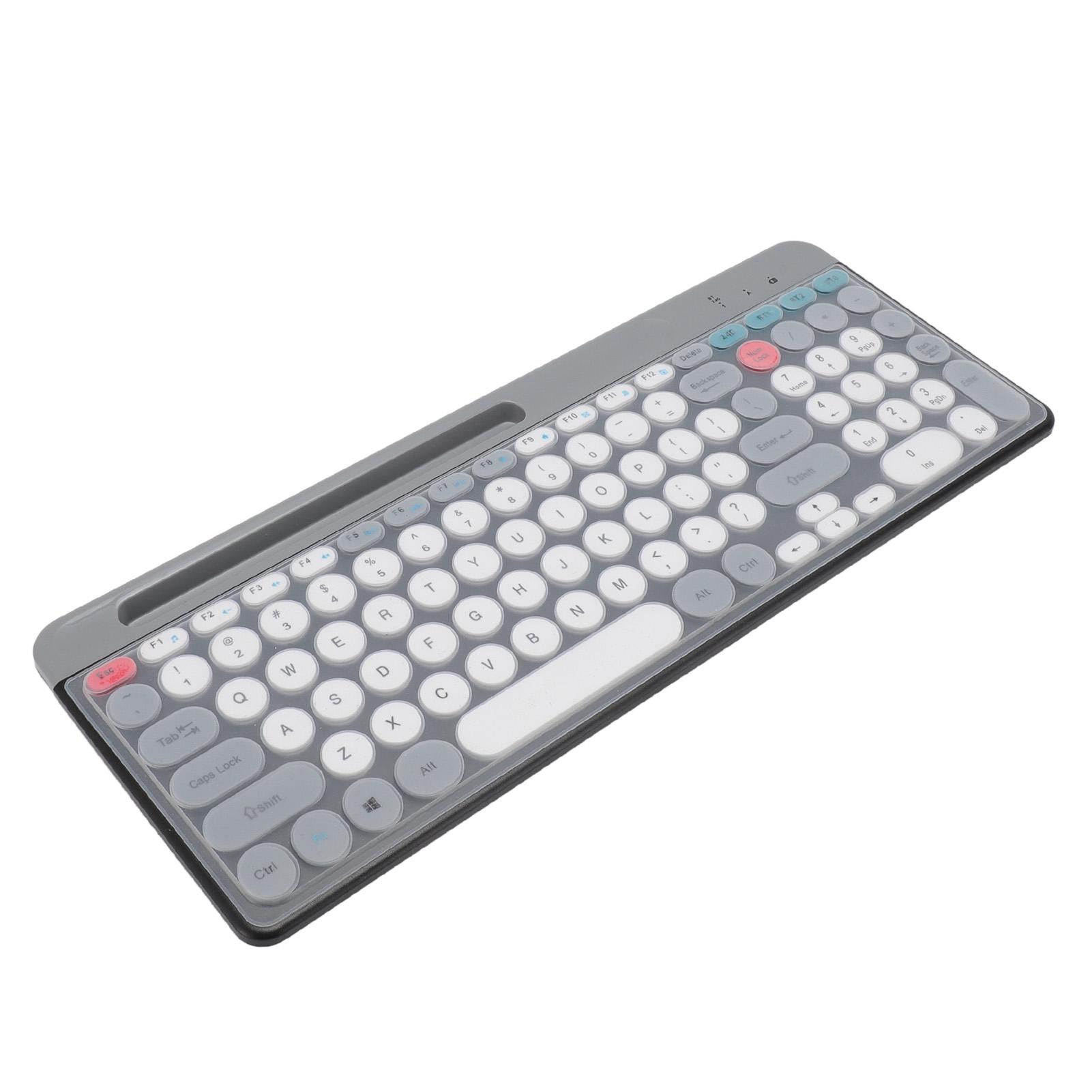 Tastatur Maus Set Dual-Modus Kabellos Bluetooth Tastatur Maus Vintage Runde Tastenkappen Tastatur und