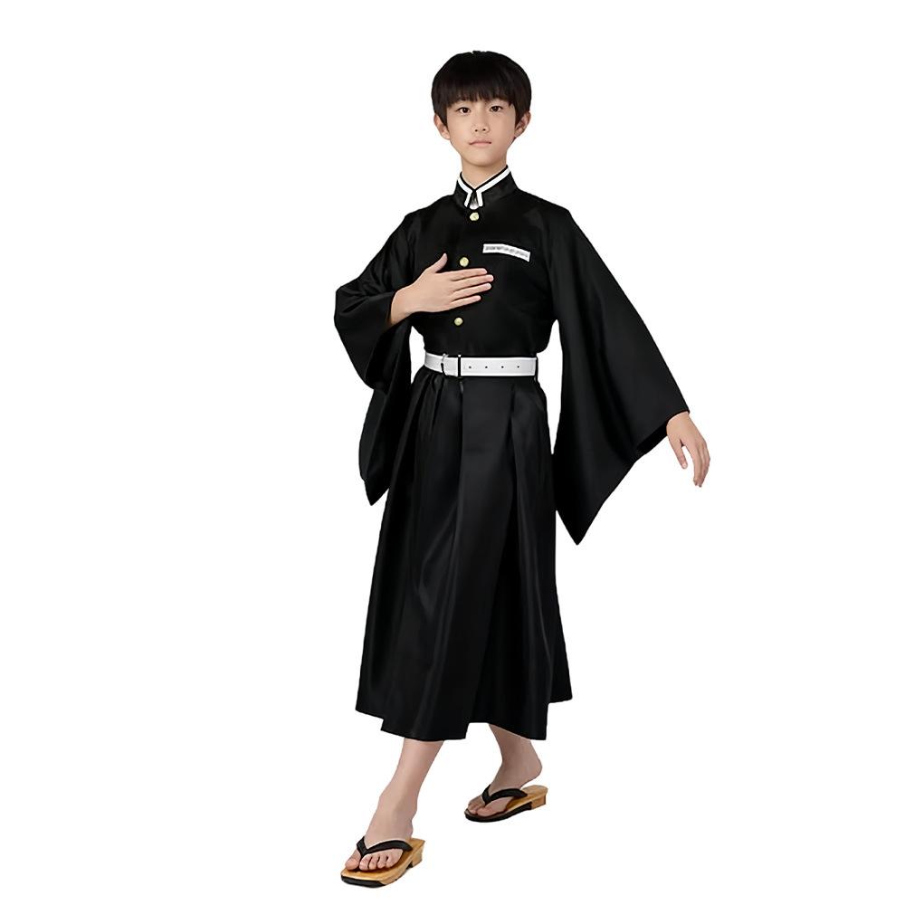 Kinder Kochou Shinobu Kimetsu No Yaiba Tanjirou Nezuko Anime Cosplay Kostüm Kimono Halloween Party Anzüge Kostüme Für Jungen Mädchen 3XL black