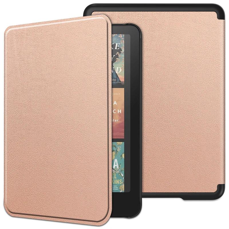 Funda für Kindle Paperwhite 2024 Hülle 7 Zoll PU Leder Flip Smart Cover für Coque Kindle Paperwhite 2024 Hülle der 12. Generation Paperwhite 2024 12th rose gold