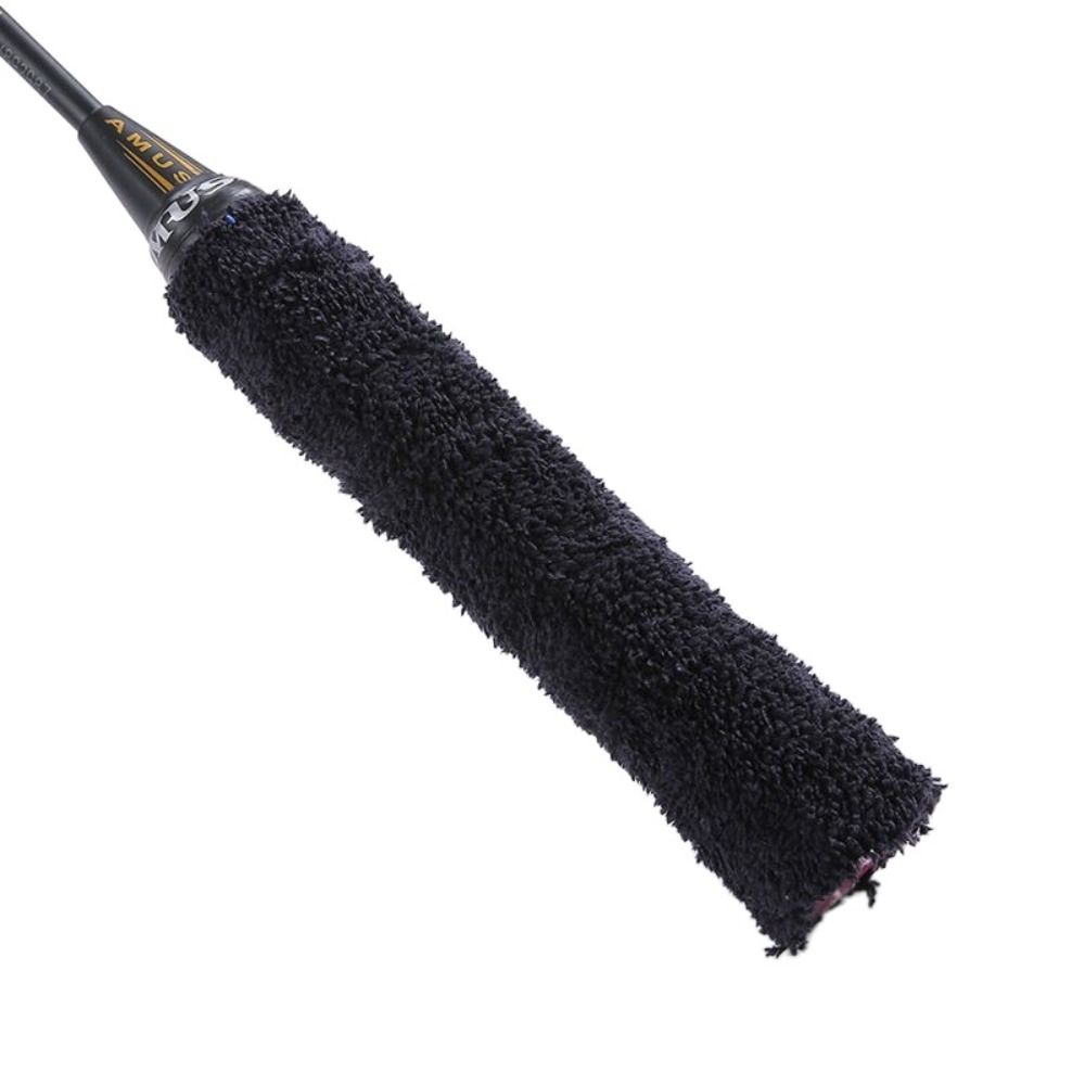 Schweißabsorbierendes Over Grip Schweißband Atmungsaktives Anti-Rutsch-Handtuch Badminton Grip Angelrute schwarz