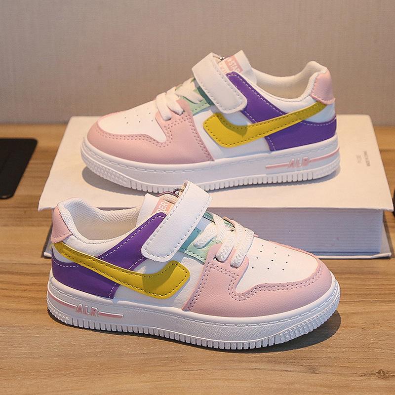 Kinder-Sneaker 2025 Frühling und Herbst neue Mädchen atmungsaktive kleine weiße Schuhe Jungenschuhe Schuhe Schuhe und Schuhe für mittlere und große Kinder 27 rosa