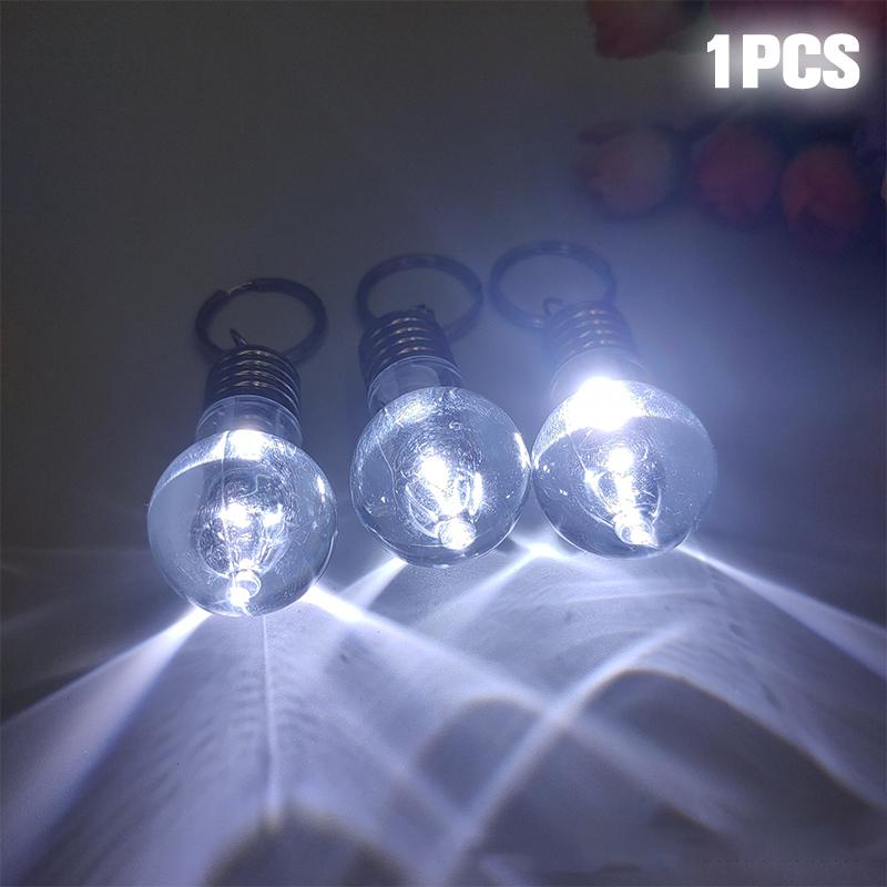 Neuartige Beleuchtung Mini-LED-Glühbirne Schlüsselanhänger Schlüsselanhänger beleuchten Schlüsselanhänger Lampe weiß