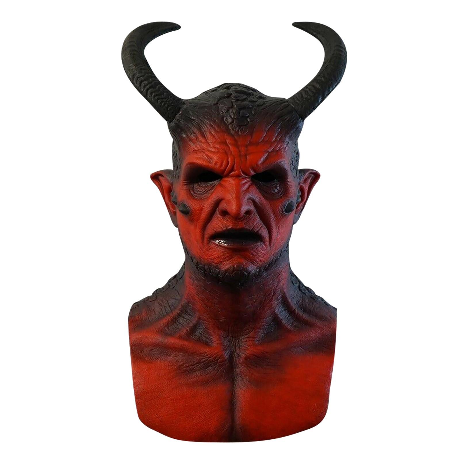 Ikari-Demon Latexmaske Teufel Realistischer Streich Geschenk Gruseliges Spielzeug