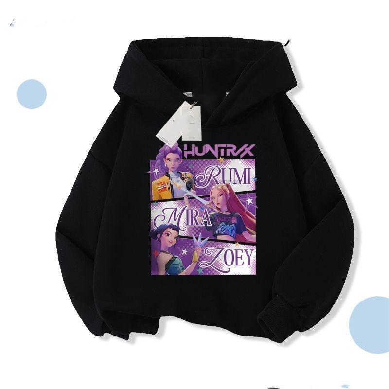 KPop Dämonenjäger Huntrix Hoodie Kinderkleidung Prinzessin Mädchen Kleidung Mode Jungen Kleidung Frühling Herbst Sweatshirt Kinderoberteile 100