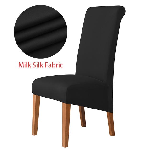 Stuhlhusse mit hoher Rückenlehne und universeller hoher Elastizität, Jacquard, Größe M, XL, Stuhlhussen für Esszimmer, Küche, Büro, Zuhause, Maisflanell XL Size (60-75cm)