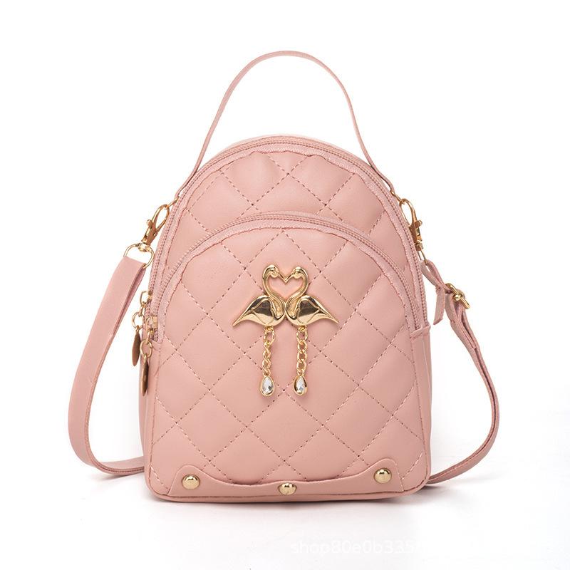 Modischer Rucksack One Piece Lieferung Südostasien Schüler Kleine Schultasche Bestickter Rucksack Neu rosa