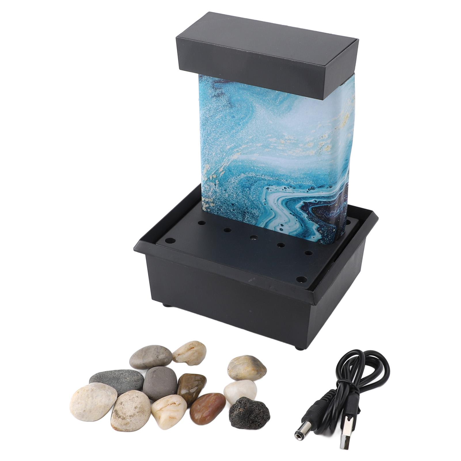 Tischbrunnen mit LED-Lichtern Zirkulierendes Fließendes Wasser USB Indoor-Wasserbrunnen