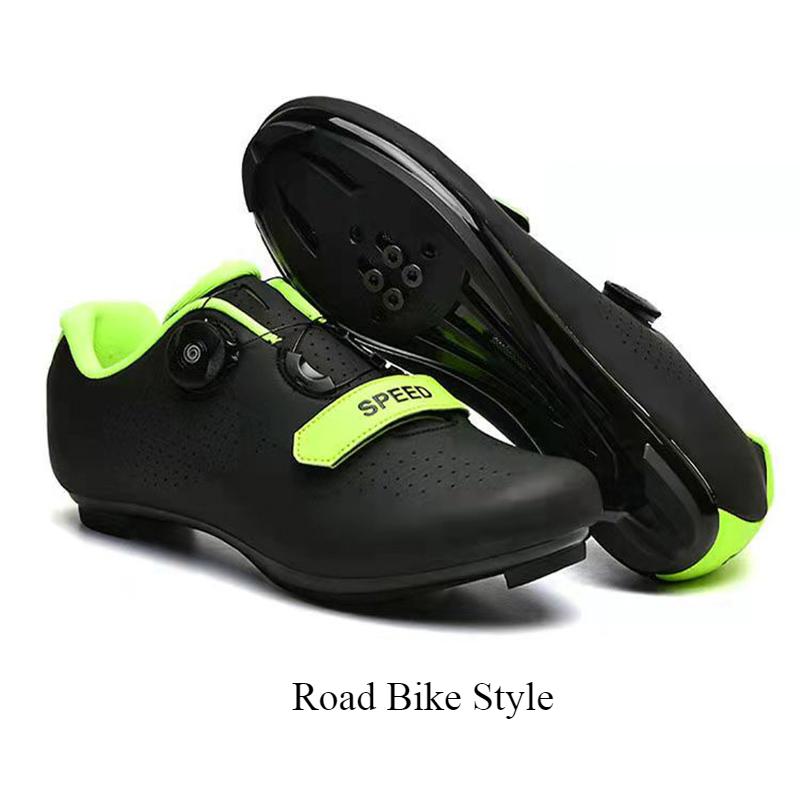 Neu Road Lock Schuhe Radfahren Schuhe Männer Und Frauen Berg Lock Schuhe Fahrrad Schuhe Outdoor Power 41 grün/schwarz