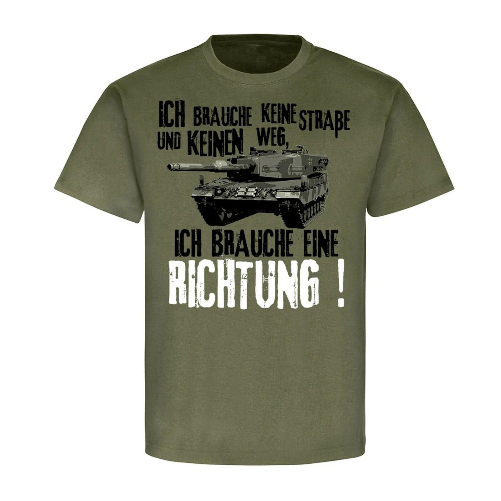 Bundeswehr Panzer Deutsche Armee Leopard Panzer T-Shirt 100% Baumwolle Rundhals Sommer Kurzarm Freizeit Herren T-Shirt Größe S3XL 2XL