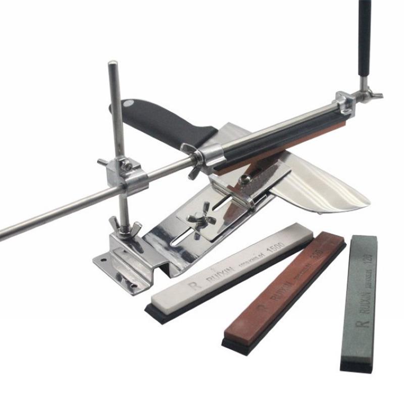 Professioneller kompletter Satz Metall-Messerschärfer, Küchenmesser, Scheren, Schleifstein, Schleifstein 1 set silber