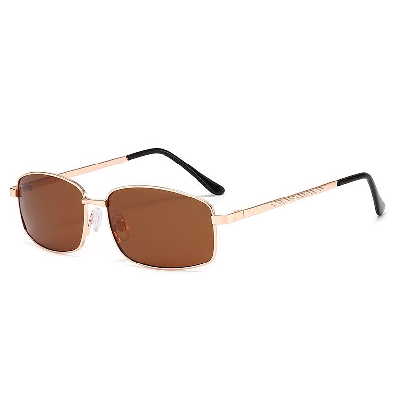 Polarisierte Sonnenbrille für Herren im Vintage-Design, modisch, schwarz, zum Autofahren, Angeln, UV400, blendfreie Sonnenbrille braun