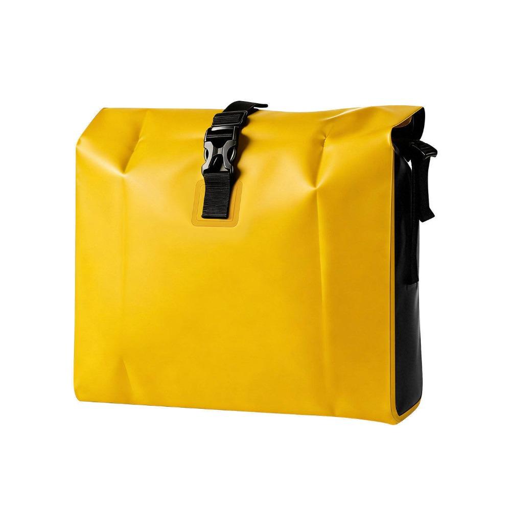 Tragbares Design Fahrrad-Gepäcktasche Wasserabweisend PVC Hinterradgepäckträgertasche Fahrradzubehör gelb