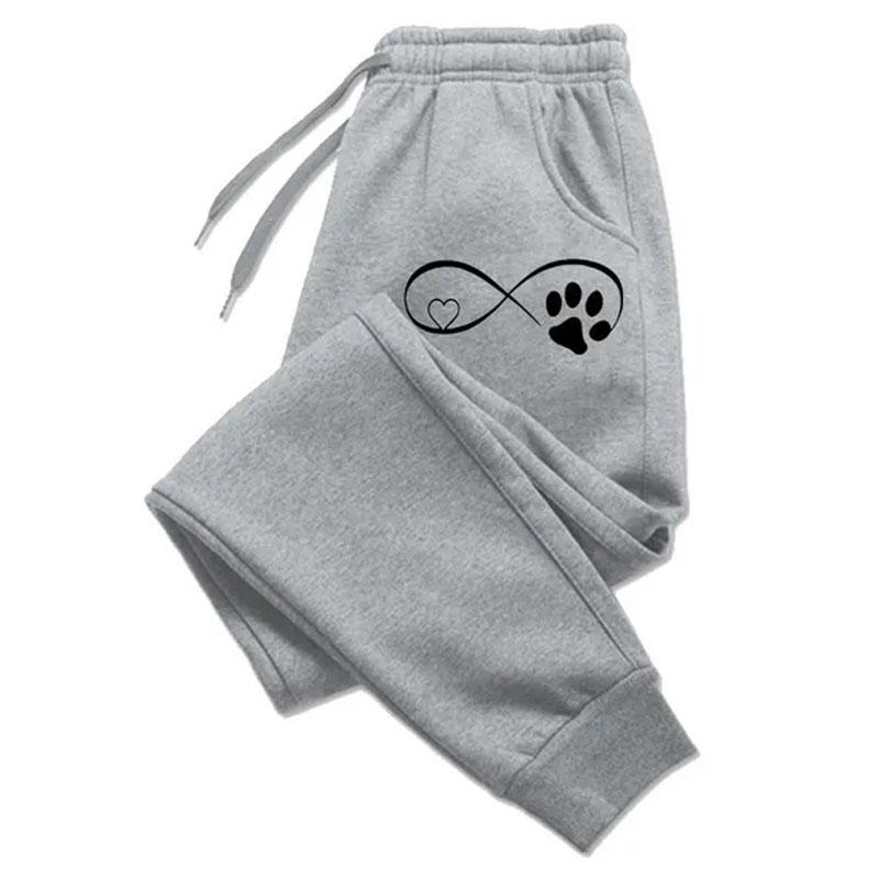 Neue Mode Gedruckt Lange Hosen Hosen Frauen Sport Hosen Lose Fleece Einfarbig Lange Hosen Outdoor Jogging Hosen XL licht grau