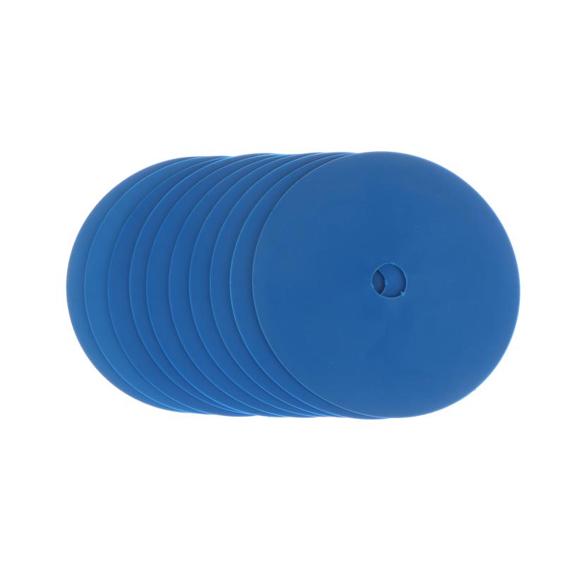 10 Stück Fußball Flache Hütchen Markierungsscheibe mit Löchern Fußball Basketball Sport Geschwindigkeit Beweglichkeit Trainingshilfen Markierungen blau