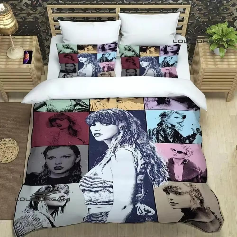 Singer T-Taylor-Swifts Bettwäsche-Sets, exquisite Bettwaren, Bettbezug-Set, luxuriöses Geburtstagsgeschenk AU King 240x210cm
