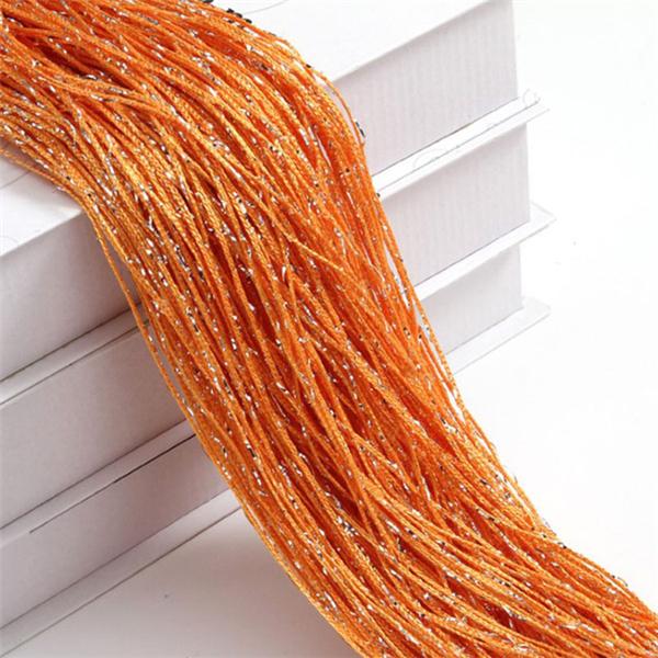 Neue Mode Haushalt Fliegengitter Fringe Quaste Vorhang String Sparkle Vorhänge Raumteiler Tür Fenster Dekoration 100cm by 200cm orange