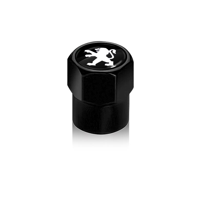 4 Stück Auto Metall Rad Reifen Luftventilkernkappen Autozubehör Für Peugeot 308 408 508 RCZ 208 3008 2008 206 207 108 406 407 408 206 207 208 306 307 Peugeot schwarz